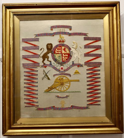 69TH BATTERY ROYAL FIELD ARTILLERY FRAMED COMMEMORATIVE EMBROIDERY - ADDITIONAL PHOTO 1