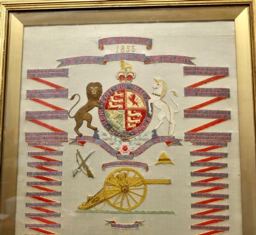 69TH BATTERY ROYAL FIELD ARTILLERY FRAMED COMMEMORATIVE EMBROIDERY - ADDITIONAL PHOTO 5