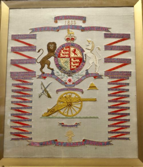 69TH BATTERY ROYAL FIELD ARTILLERY FRAMED COMMEMORATIVE EMBROIDERY - ADDITIONAL PHOTO 6