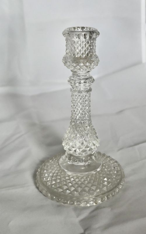 A Pair of Dainty Baccarat Crystal Zenith Candlesticks