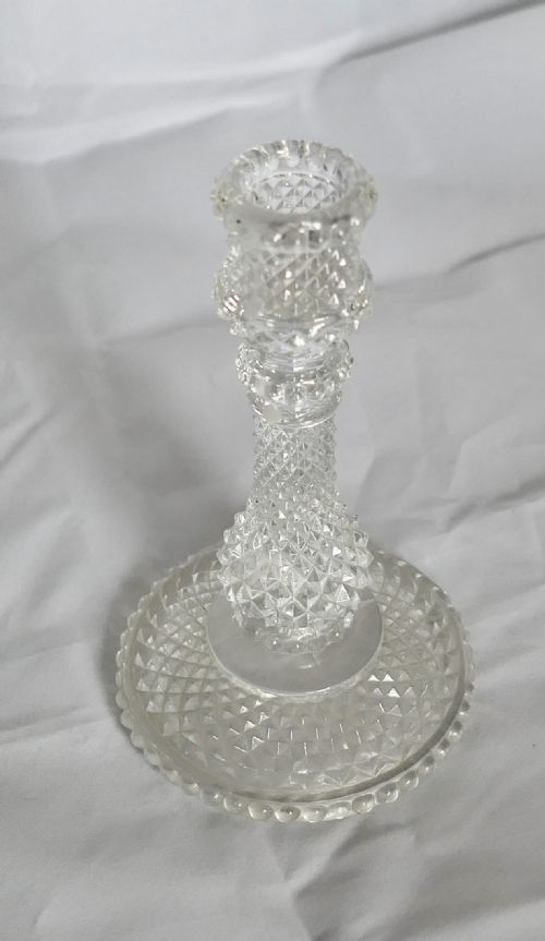 fig 1. A Pair of Dainty Baccarat Crystal Zenith Candlesticks
