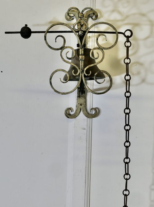 19th Century Brass and Iron Monastery Door Bell