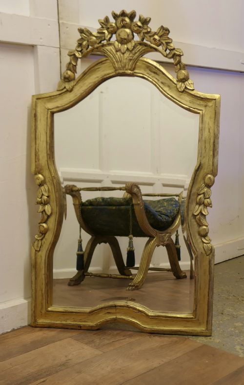 DRAMATIC GILTWOOD FRENCH WALL MIRROR - ADDITIONAL PHOTO 1