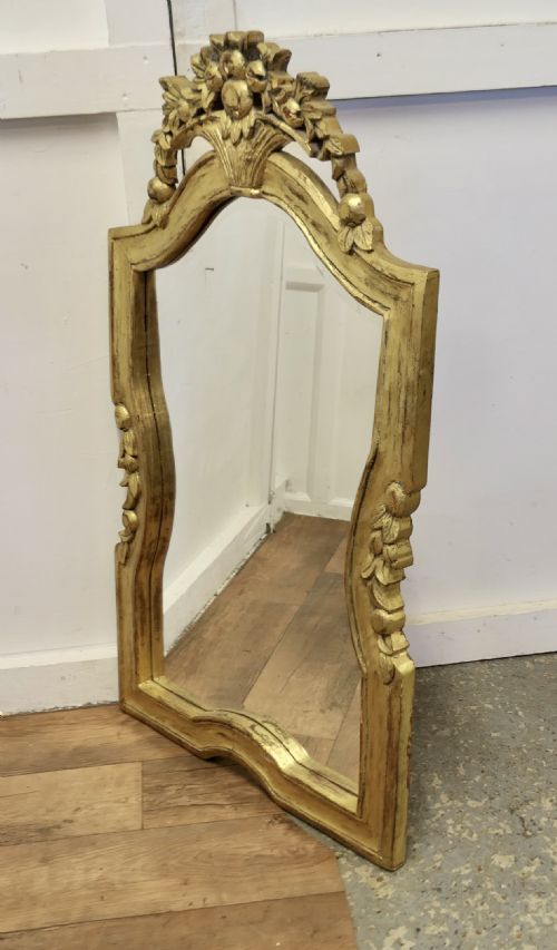DRAMATIC GILTWOOD FRENCH WALL MIRROR - ADDITIONAL PHOTO 4