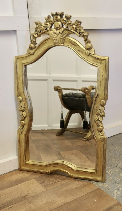 DRAMATIC GILTWOOD FRENCH WALL MIRROR - ADDITIONAL PHOTO 5