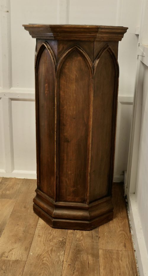 FRENCH GOTHIC PINE READING STAND GREETING STATION GREETER - ADDITIONAL PHOTO 1