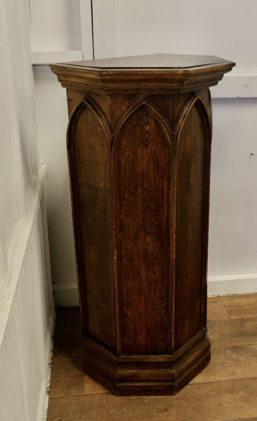 FRENCH GOTHIC PINE READING STAND GREETING STATION GREETER - ADDITIONAL PHOTO 3