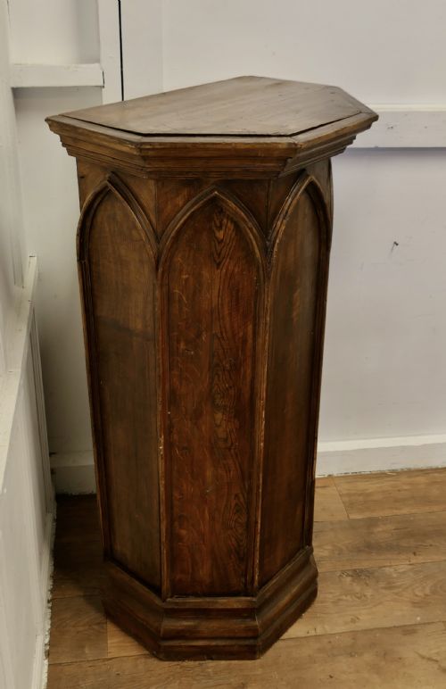 FRENCH GOTHIC PINE READING STAND GREETING STATION GREETER - ADDITIONAL PHOTO 4
