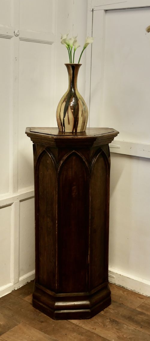 FRENCH GOTHIC PINE READING STAND GREETING STATION GREETER - ADDITIONAL PHOTO 5
