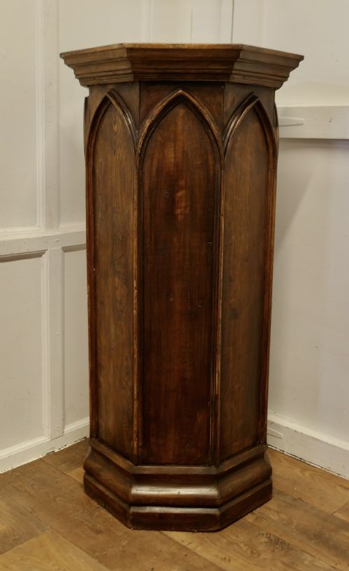 FRENCH GOTHIC PINE READING STAND GREETING STATION GREETER - ADDITIONAL PHOTO 8