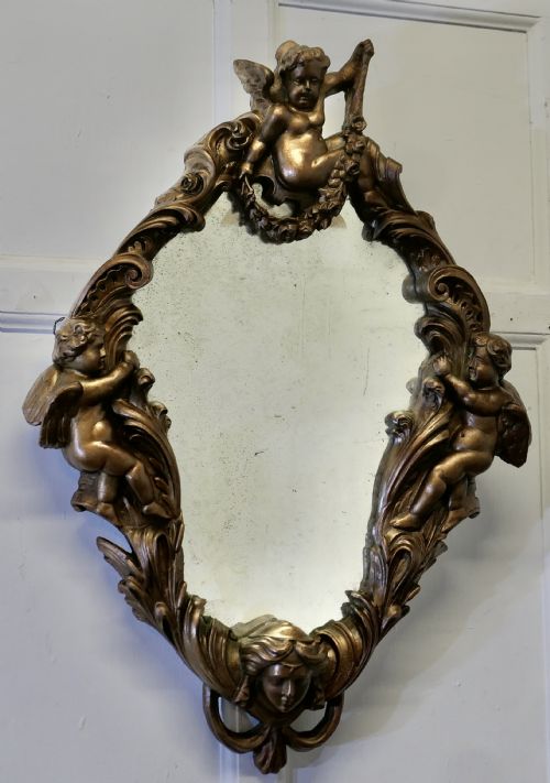 18TH CENTURY ITALIAN GILDED BAROQUE MIRROR