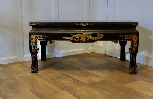 Painted and Lacquered Chinoiserie Coffee Table