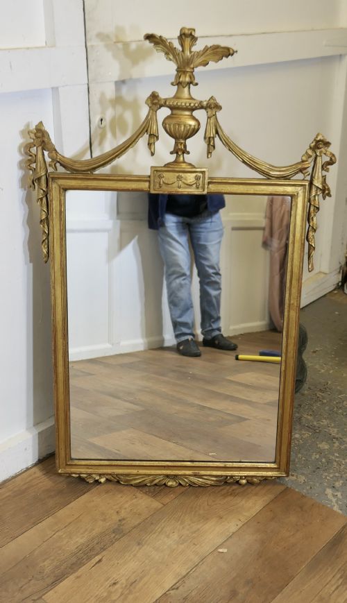 FRENCH NAPOLEON III STYLE GILT WALL MIRROR