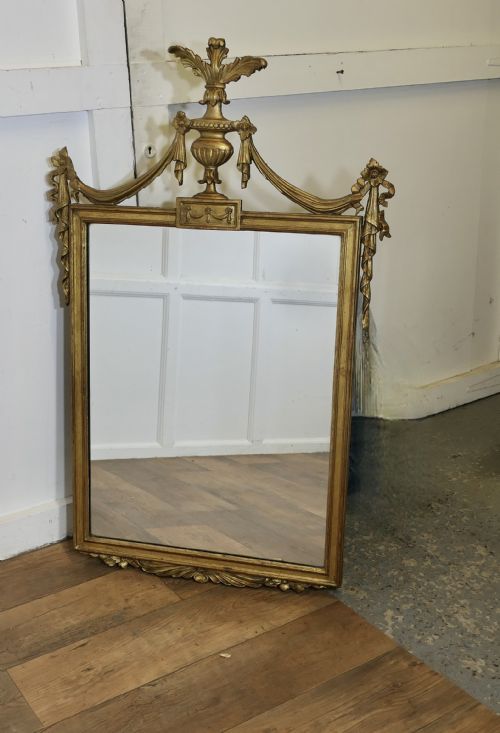 FRENCH NAPOLEON III STYLE GILT WALL MIRROR - ADDITIONAL PHOTO 1
