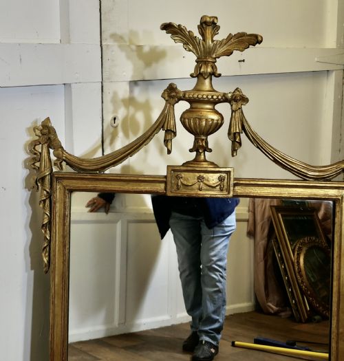 FRENCH NAPOLEON III STYLE GILT WALL MIRROR - ADDITIONAL PHOTO 3