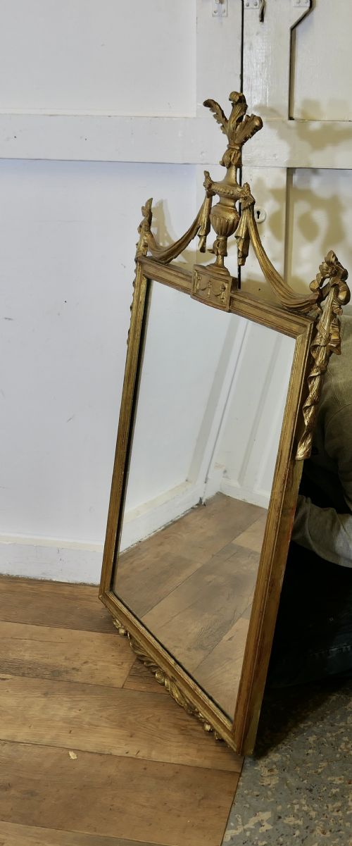 FRENCH NAPOLEON III STYLE GILT WALL MIRROR - ADDITIONAL PHOTO 4