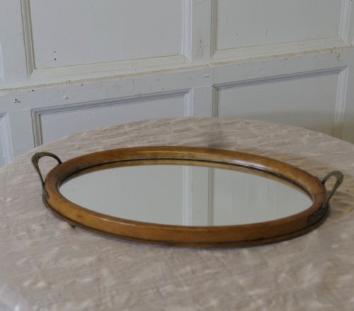 Victorian Oval Sideboard Mirror Tray, Wine Tray
