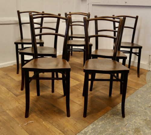 SET OF 8 19TH CENTURY BISTRO BENTWOOD CHAIRSBY THONET - ADDITIONAL PHOTO 1