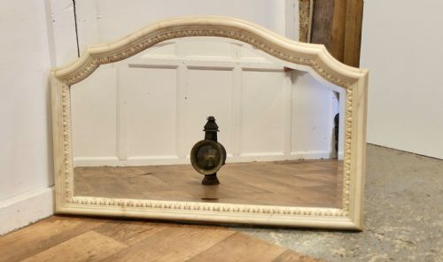 A SUPERB LARGE CARVED SIMULATED MARBLE OVERMANTEL MIRROR - ADDITIONAL PHOTO 1