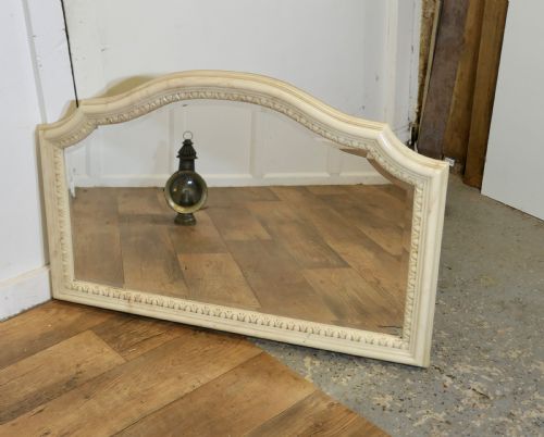 A SUPERB LARGE CARVED SIMULATED MARBLE OVERMANTEL MIRROR - ADDITIONAL PHOTO 3