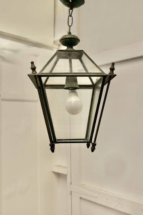 fig 1. Large 19th Century Copper Hanging Lantern