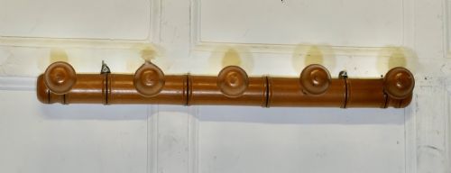 French Simulated Bamboo Hat and Coat Wall Rack