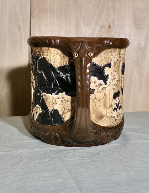 LARGE BRETBY BAMBOO WARE ART POTTERY JARDINIERE - ADDITIONAL PHOTO 1