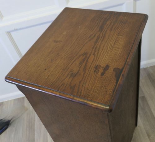 ART DECO TAMBOUR FRONTED OAK FILING CABINET - ADDITIONAL PHOTO 7