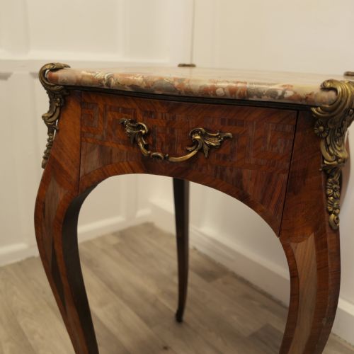 FRENCH MARBLE AND ORMOLU LAMP TABLE - ADDITIONAL PHOTO 7