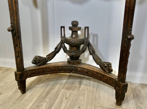 HAND CARVED FRENCH CONSOLE TABLE WITH GRANITE TOP - ADDITIONAL PHOTO 8