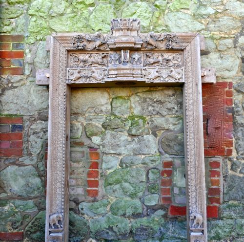 ANCIENT CARVED TEAK ARCHWAY HINDU BUDDHIST TEMPLE DOORWAY - ADDITIONAL PHOTO 2