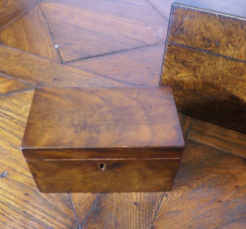 BURR WALNUT JEWELLERYSTATIONARY BOX WITH 2 OTHER WALNUT BOXES - ADDITIONAL PHOTO 11