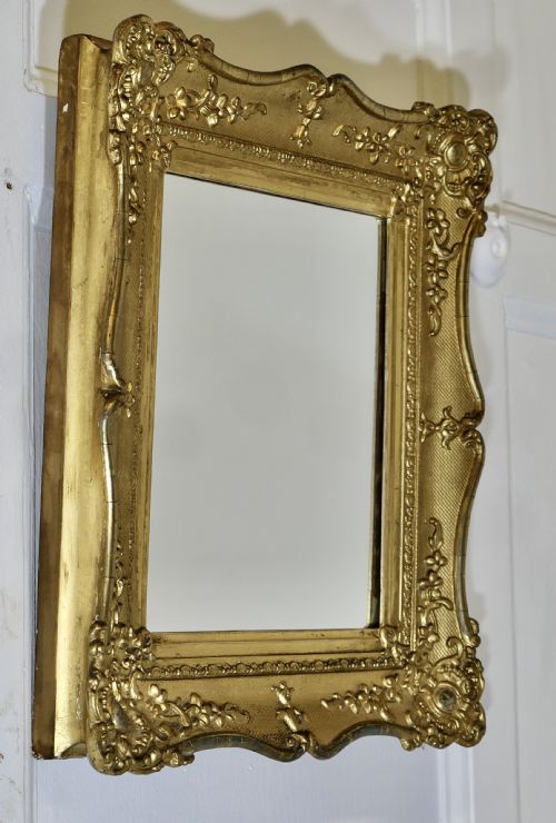 19TH CENTURY FRENCH BAROQUE GILT WALL MIRROR - ADDITIONAL PHOTO 2