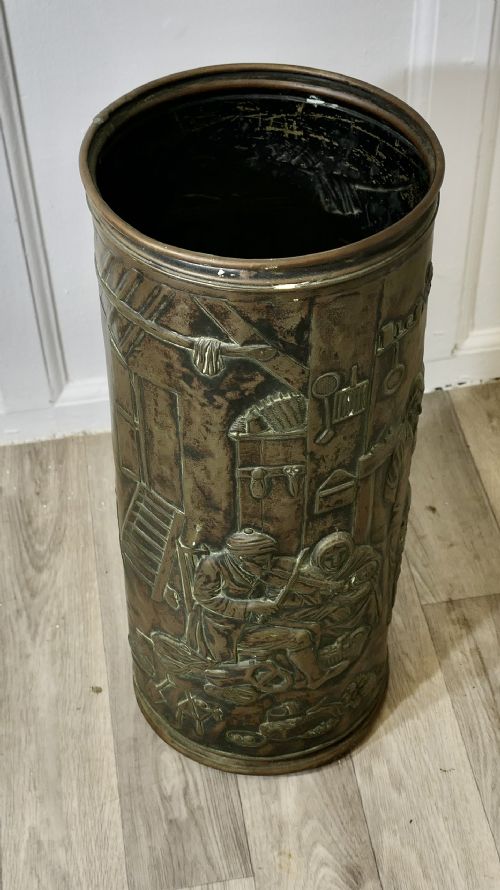 SUPERB FRENCH BRASS STICK STAND UMBRELLA STAND - ADDITIONAL PHOTO 1