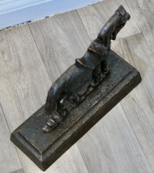 CAST IRON SADDLED HORSE DOOR STOP - ADDITIONAL PHOTO 3