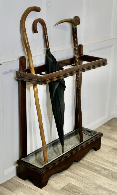 BEAUTIFUL WALNUT STICK STAND OR UMBRELLA STAND - ADDITIONAL PHOTO 8