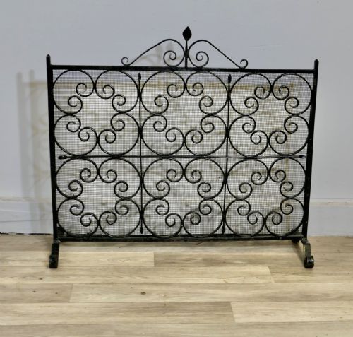 Very Pretty Wrought Iron Fire Screen, Fire Guard