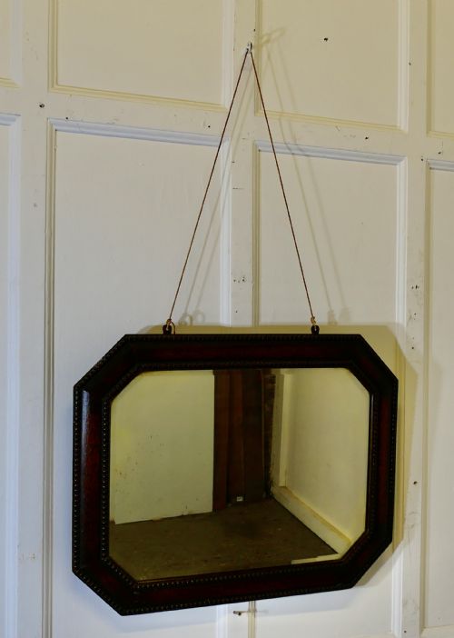 EARLY 20TH CENTURY LARGE 19TH CENTURY OAK WALL MIRROR - ADDITIONAL PHOTO 3
