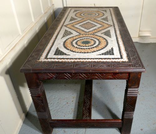 NORTH AFRICAN MOSAIC TOP DINING TABLE - ADDITIONAL PHOTO 3