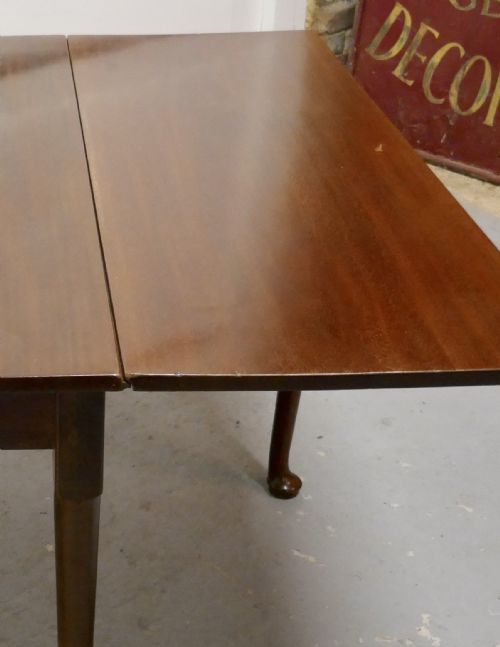GEORGIAN DROP LEAF PAD FOOT DINING TABLE - ADDITIONAL PHOTO 4