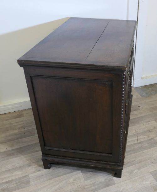 SMALL GEORGIAN OAK CHEST OF DRAWERS - ADDITIONAL PHOTO 5