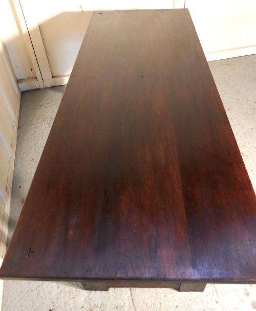 19TH C STURDY HEAVY CARVED OAK TABLE - ADDITIONAL PHOTO 6