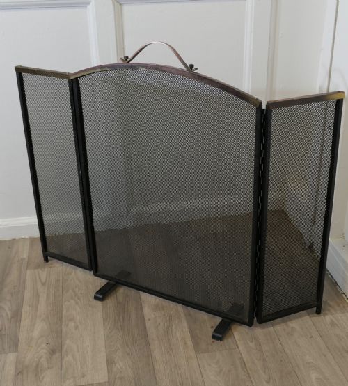 FOLDING COPPER AND FINE MESH SPARK FIRE GUARD - ADDITIONAL PHOTO 5