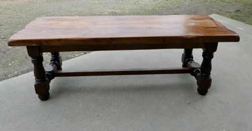 fig 1. Very Heavy French 12 Seater Oak Farmhouse Table