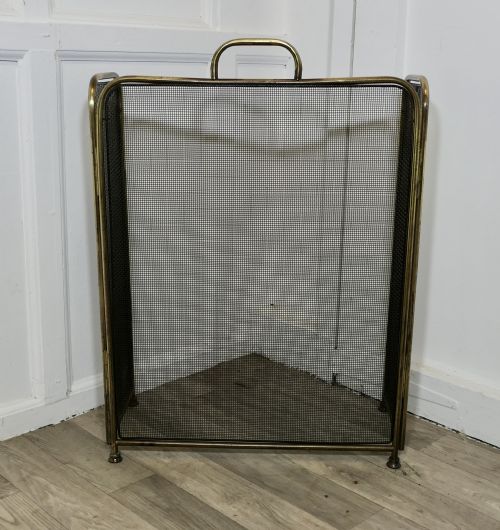 FOLDING BRASS FIRE GUARD SPARK GUARD