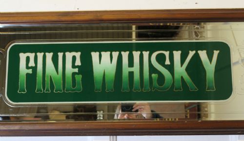 ETCHED PUB MIRROR FINE WHISKEY ADVERTISING SIGN - ADDITIONAL PHOTO 8
