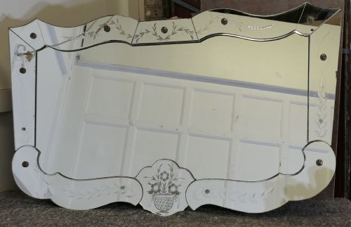Art Deco Large Venetian Wall Mirror