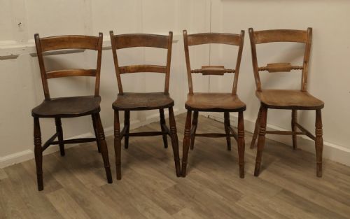 Four Beech and Elm Bar Back Kitchen  Chairs