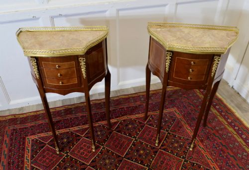 fig 1. A Pair of French Small Side Tables or Bedside Cabinets