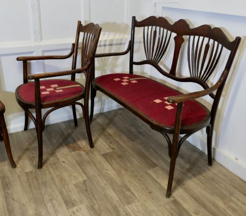 VERY RARE BAUMANN BENTWOOD SALON SUITE - ADDITIONAL PHOTO 6